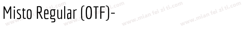 Misto Regular (OTF)字体转换